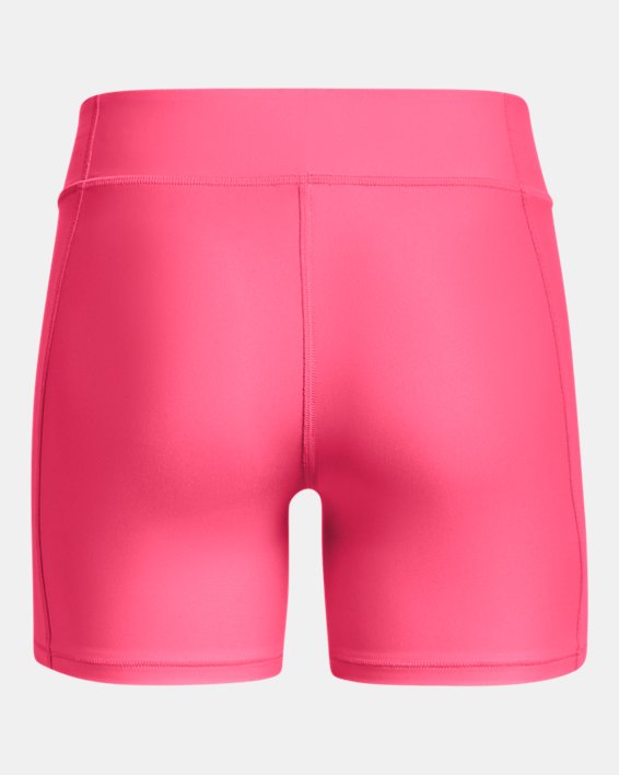 Women's HeatGear® Mid-Rise Middy Shorts, Pink, pdpMainDesktop image number 6